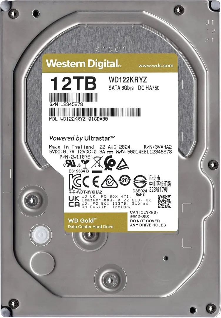 Hard disk Western Digital WD Gold 12TB (WD122KRYZ)