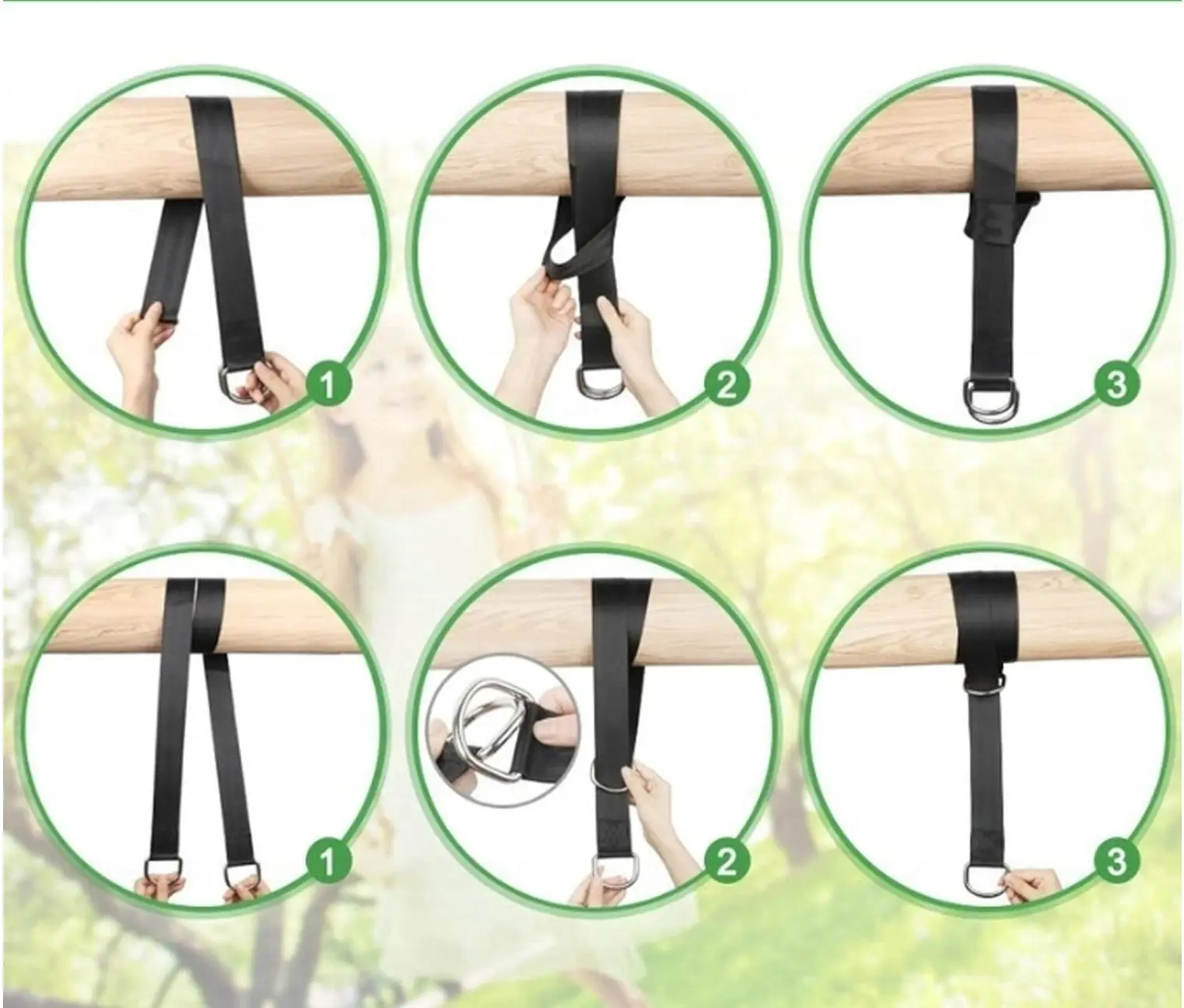 Набор креплений для гамака GardenLine HAM2733 (Black) - 3