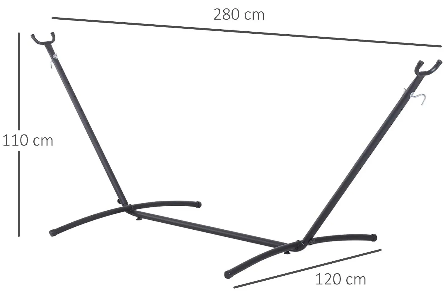 Suport cadru hamac Outsunny 84A-081 (Black)