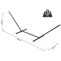 Suport cadru hamac Outsunny 84A-082 (Black) Thumb