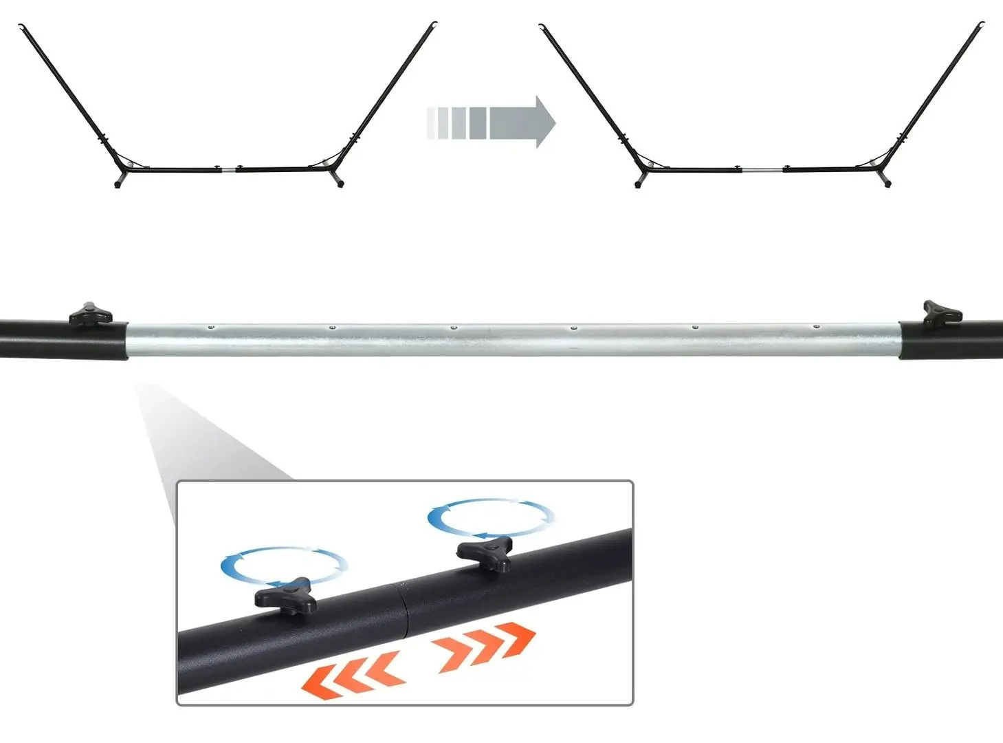 Suport cadru hamac Outsunny 84A-083 (Black)