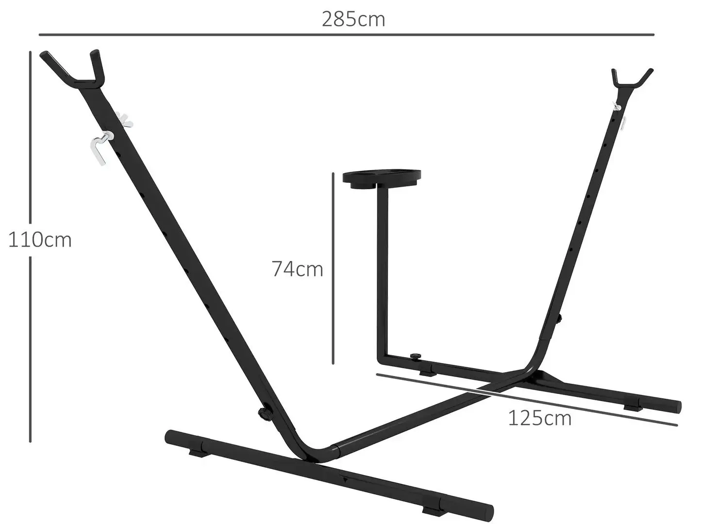 Suport cadru hamac Outsunny 84A-306V00BK (Black)