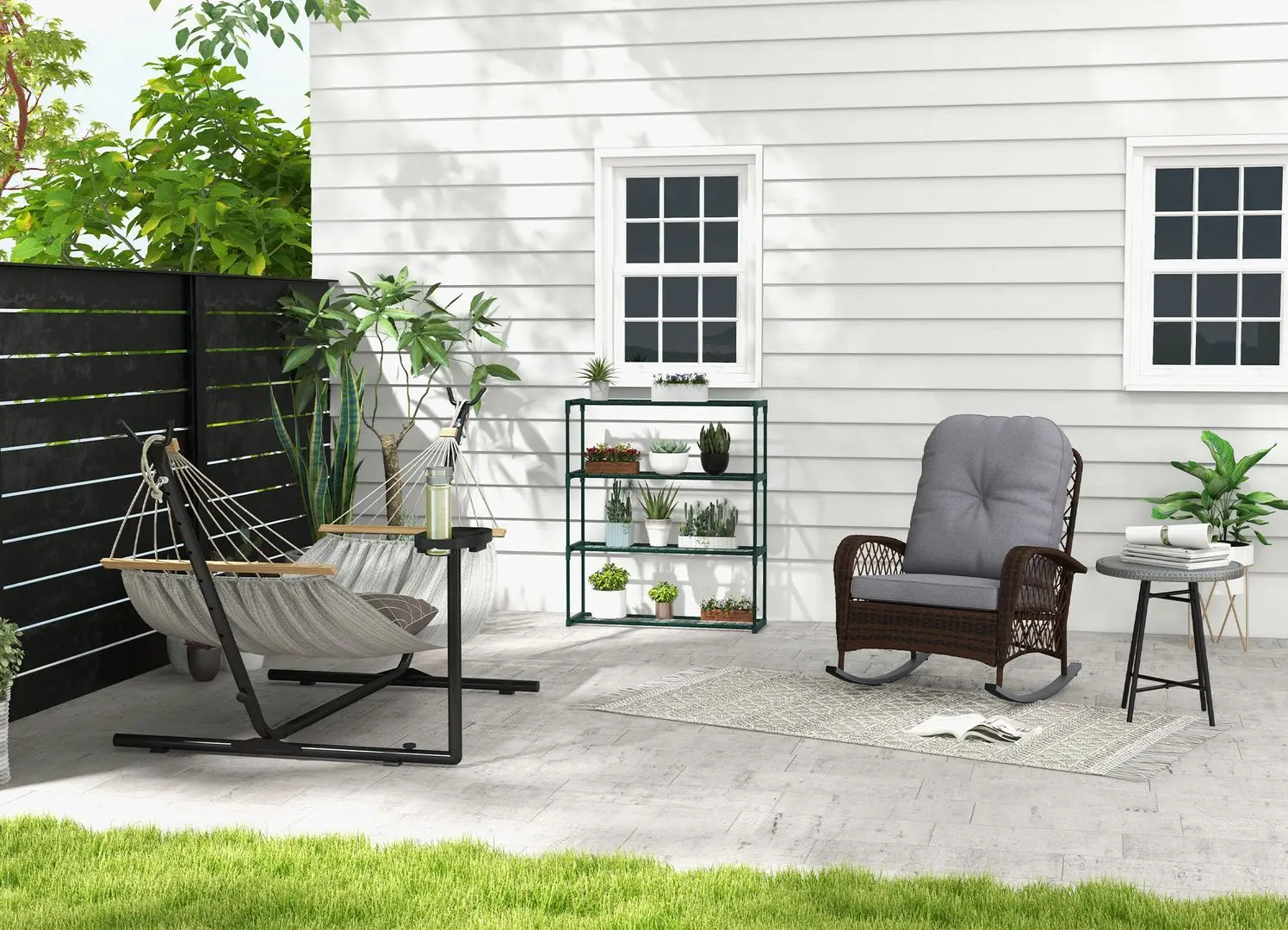 Suport cadru hamac Outsunny 84A-306V00BK (Black)