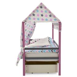 Acoperiș textil pentru pat-casuta Бельмарко Svogen Zvezdy (Graphite/Lavender/Turquoise) Thumb