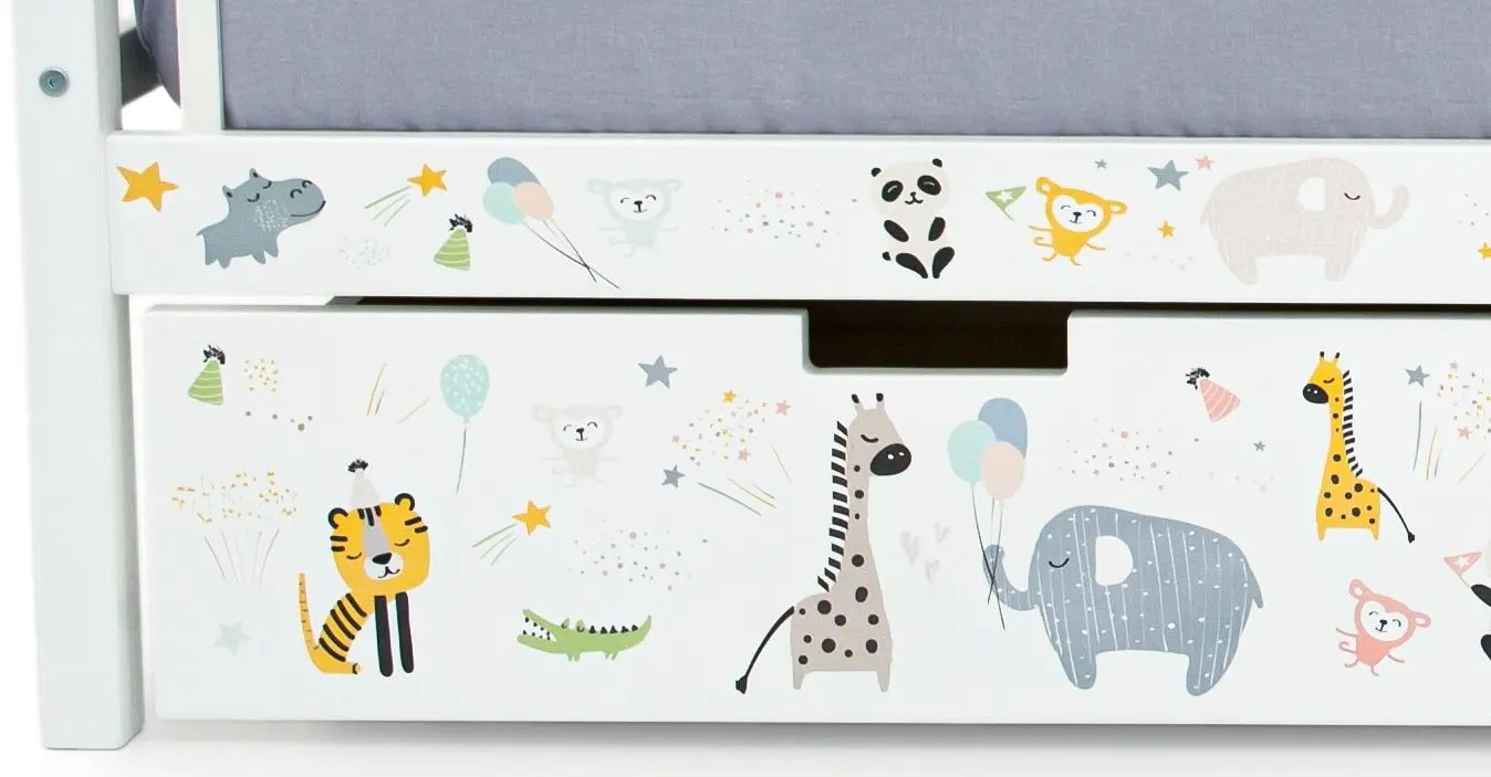 Sertar pentru pat Бельмарко Svogen Zveryata (White)