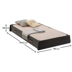 Выдвижная нижняя кровать Cilek Dark Metal 20.52.1303.00 90x190 (Black) Thumb