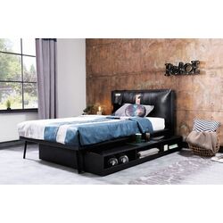 Выдвижная нижняя кровать Cilek Dark Metal 20.52.1310.00 90x190 (Black) Thumb