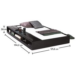 Выдвижная нижняя кровать Cilek Dark Metal 20.52.1310.00 90x190 (Black) Thumb