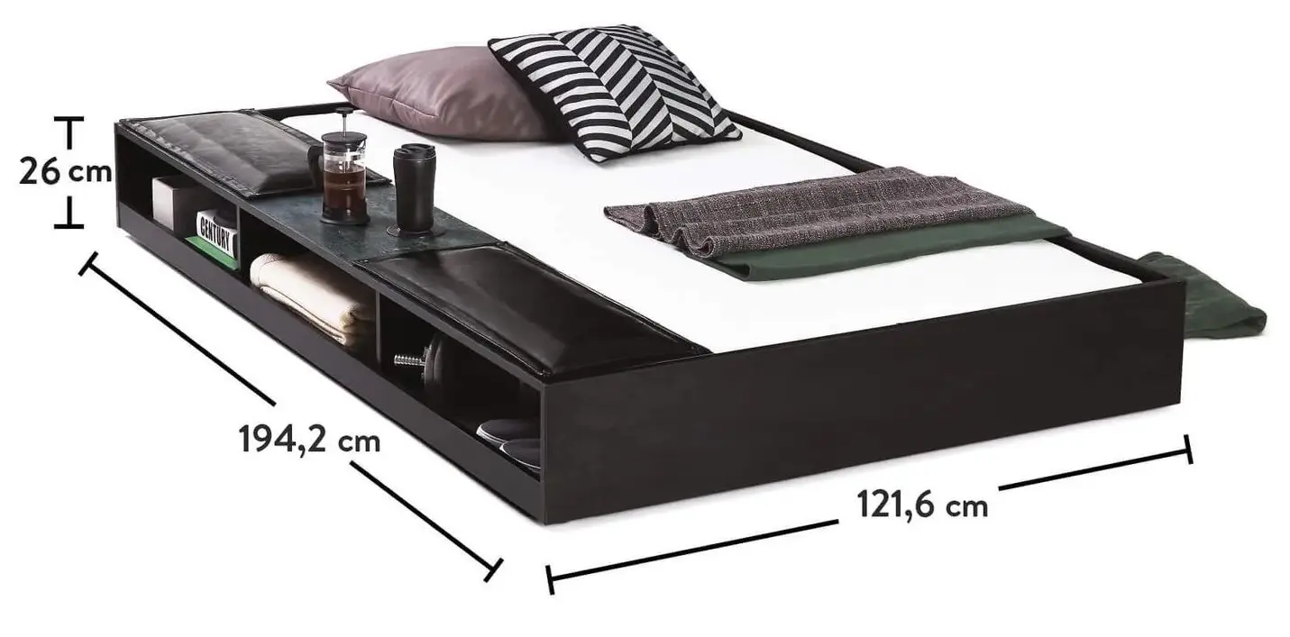 Выдвижная нижняя кровать Cilek Dark Metal 20.52.1310.00 90x190 (Black) - 4