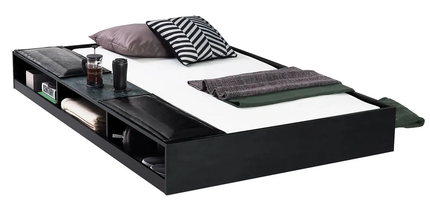 Выдвижная нижняя кровать Cilek Dark Metal 20.52.1310.00 90x190 (Black)