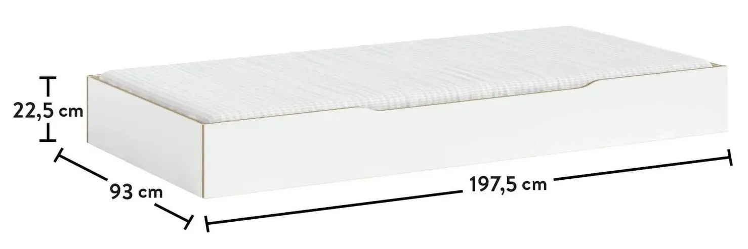 Выдвижная нижняя кровать Cilek Modera 20.50.1312.00 90x190 (White) - 4