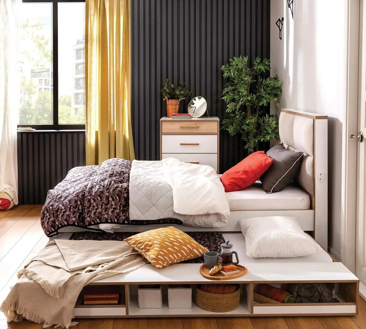 Выдвижная нижняя кровать Cilek Modera 20.50.1313.00 90x190 (White)