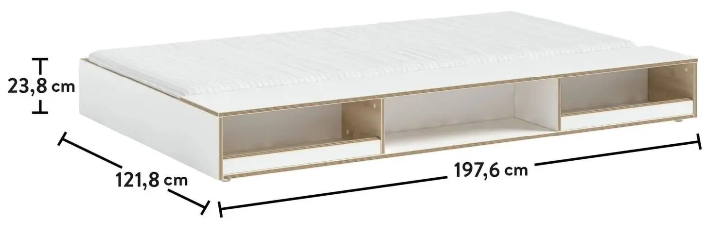 Выдвижная нижняя кровать Cilek Modera 20.50.1313.00 90x190 (White)