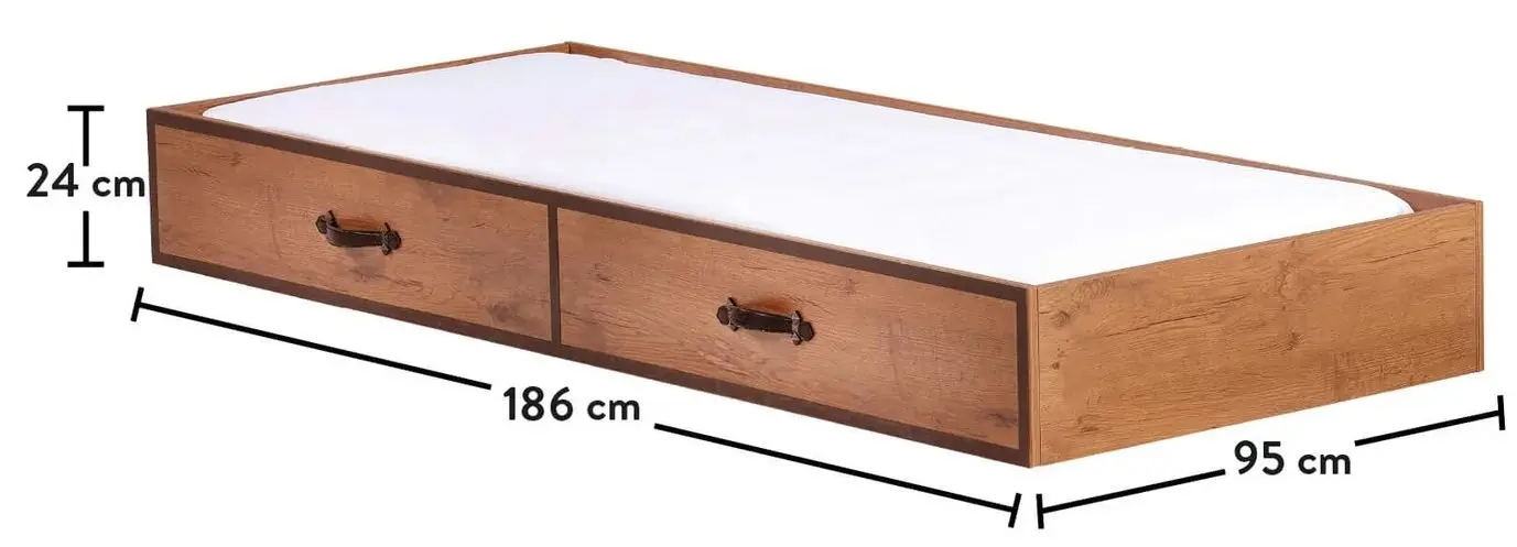 Выдвижная нижняя кровать Cilek Pirate 20.13.1303.00 90x180 (Wood) - 3