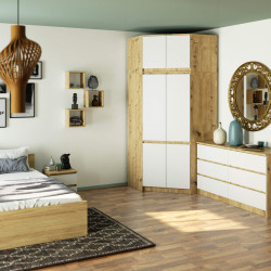 Mezanin Akord S100 (Artisan Oak/White) Thumb