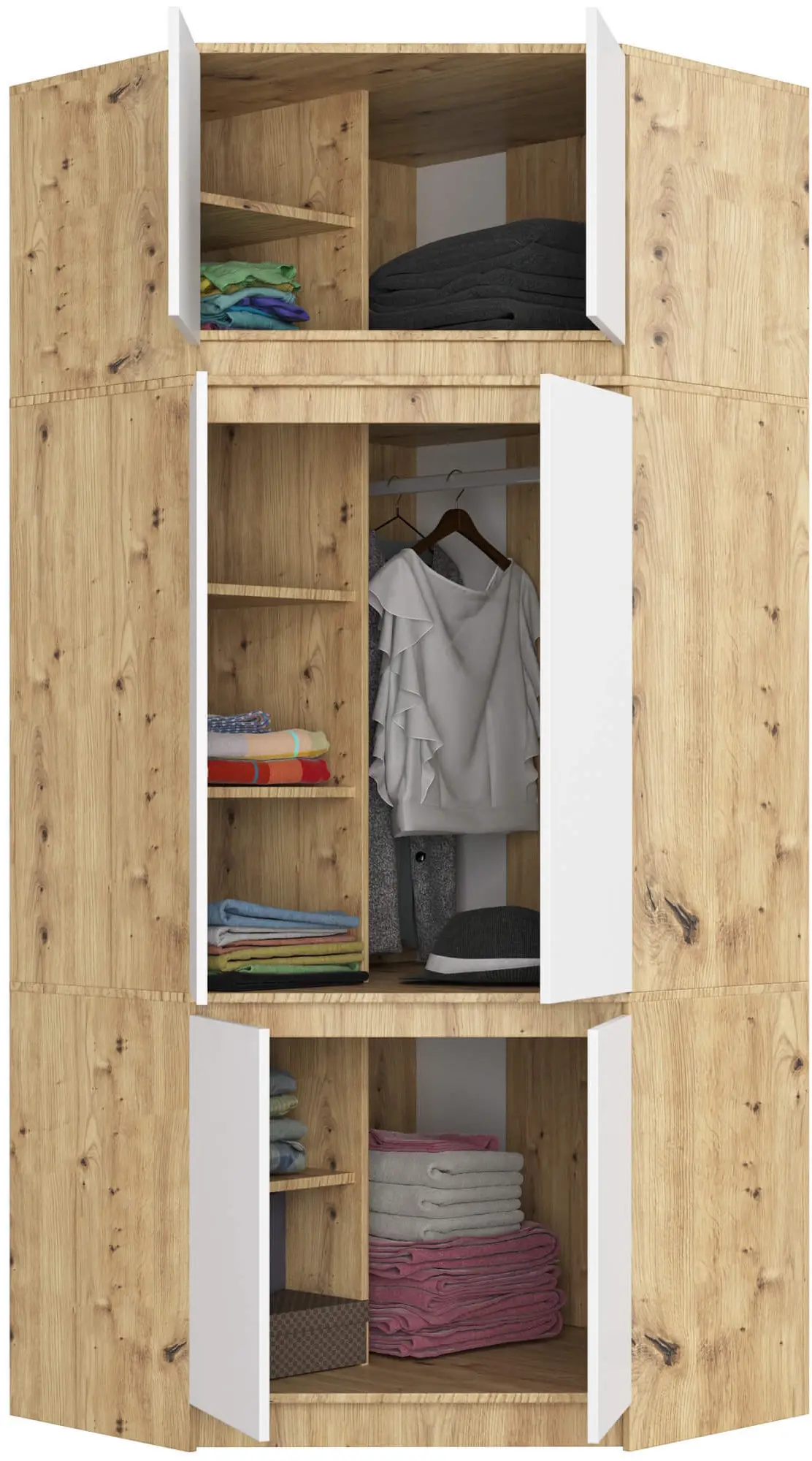 Mezanin Akord S100 (Artisan Oak/White)