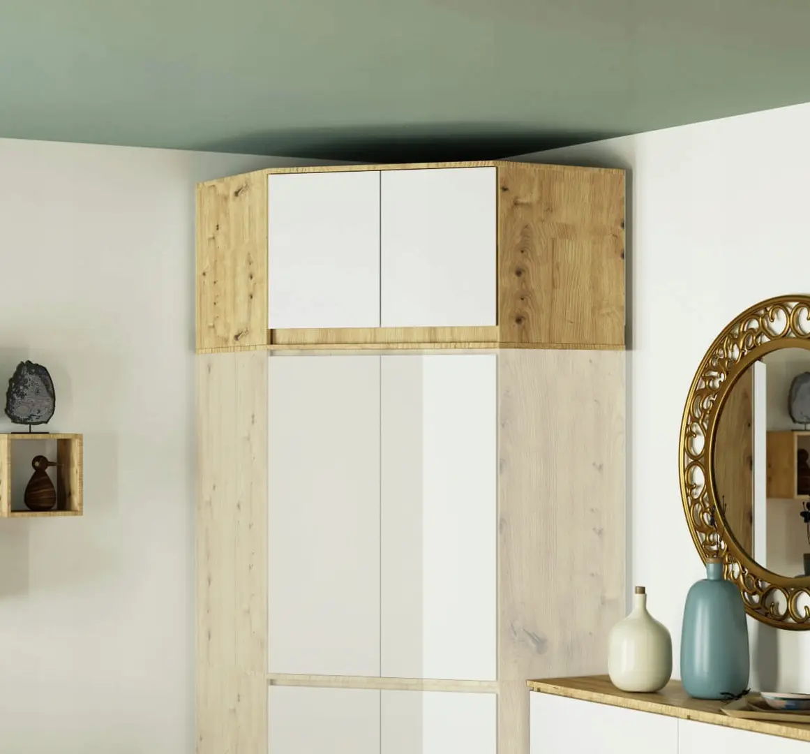 Mezanin Akord S100 (Artisan Oak/White)