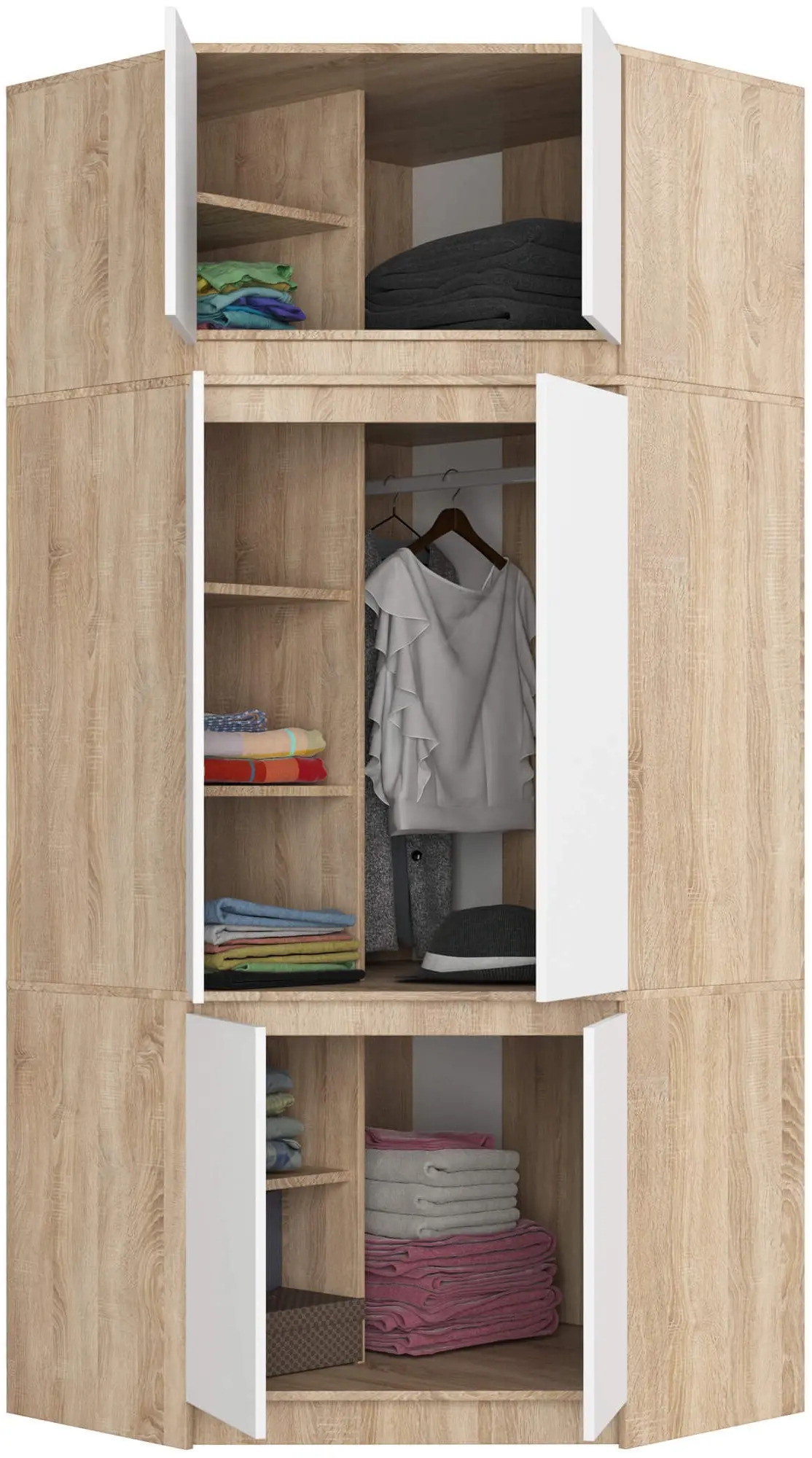 Антресоль Akord S100 (Sonoma Oak/White)