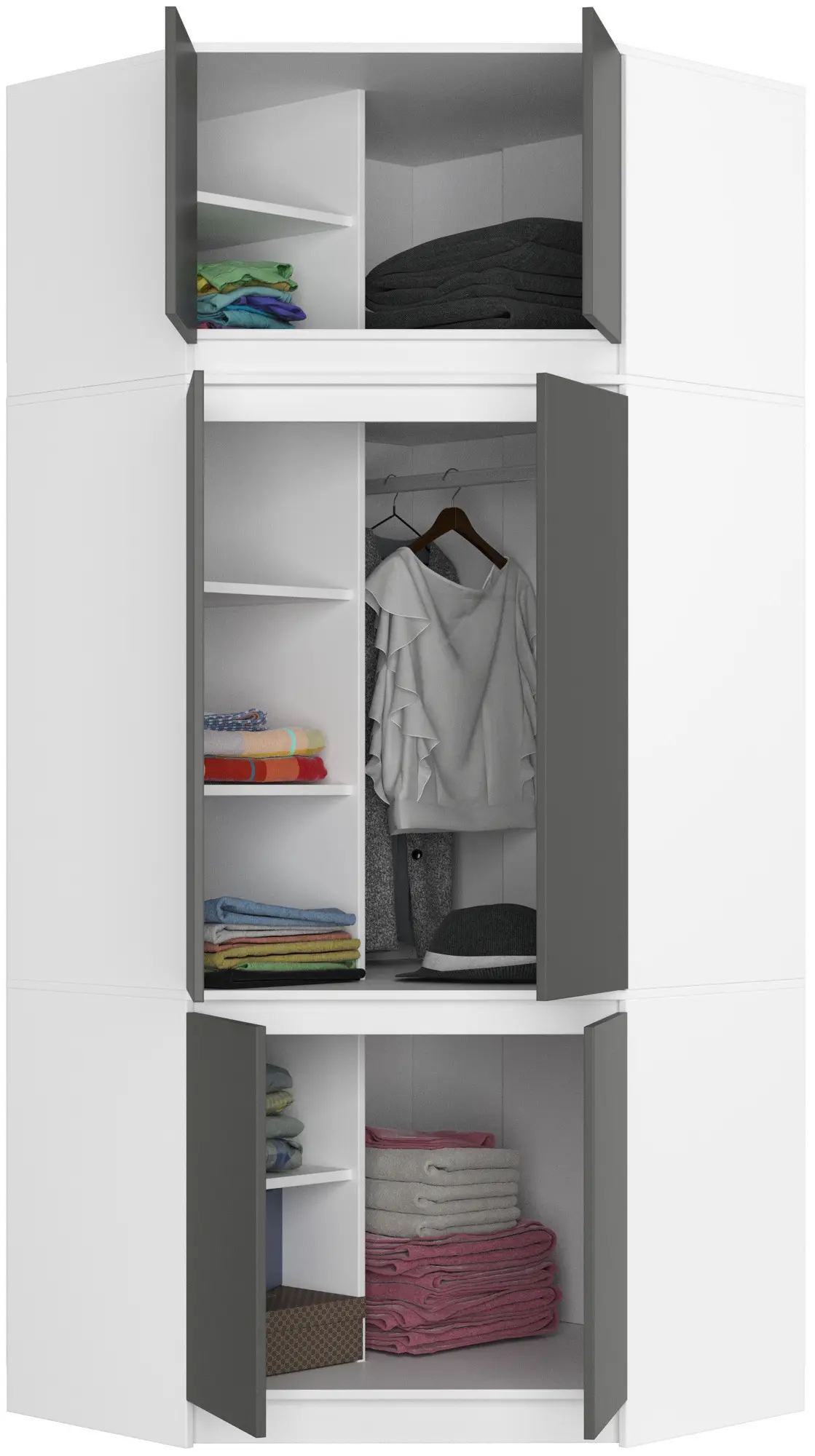 Mezanin Akord S100 (White/Grey)