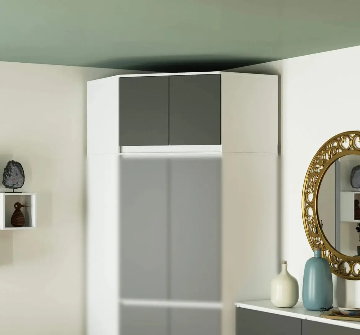 Mezanin Akord S100 (White/Grey)