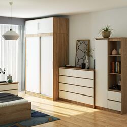 Mezanin Akord S150 2D (Sonoma Oak/White) Thumb