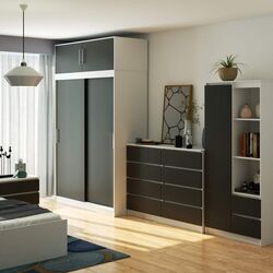 Антресоль Akord S150 2D (White/Graphite Grey) Thumb