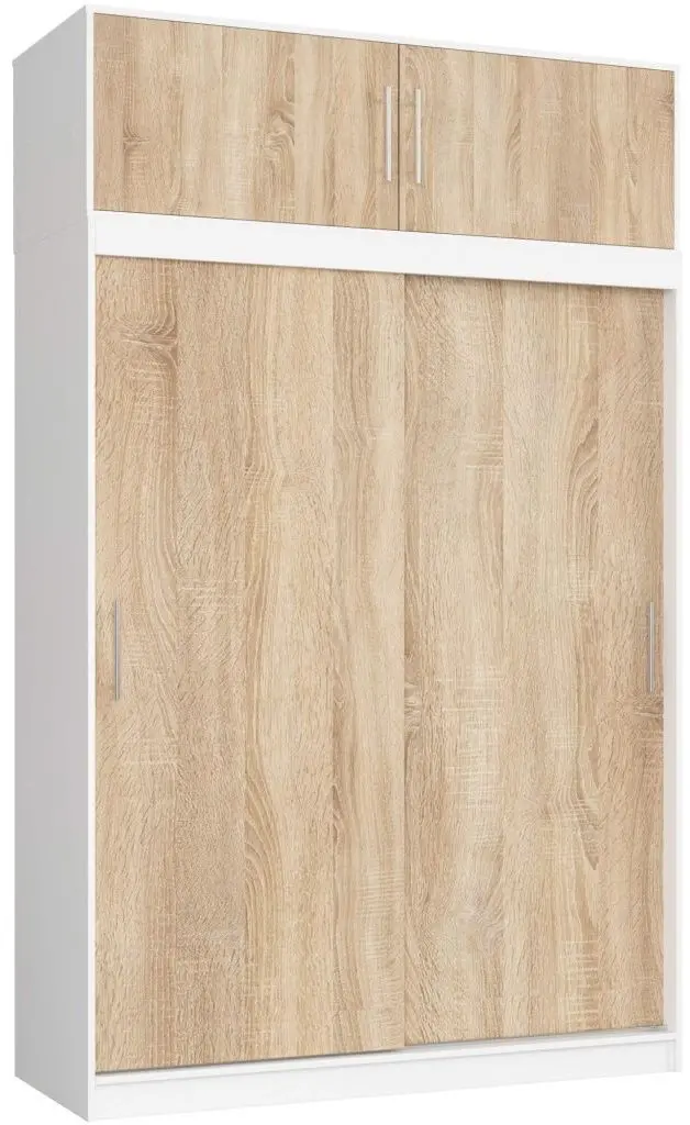 Mezanin Akord S150 2D (White/Sonoma Oak)