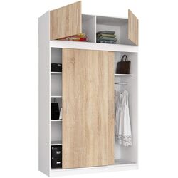 Mezanin Akord S150 2D (White/Sonoma Oak) Thumb