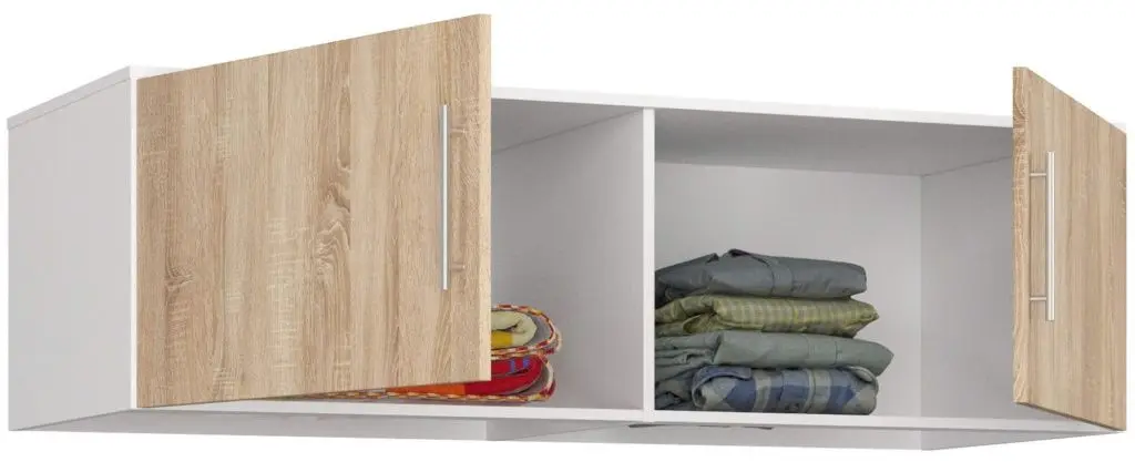 Mezanin Akord S150 2D (White/Sonoma Oak)