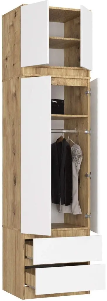 Mezanin Akord S60 2D (Artisan Oak/White)