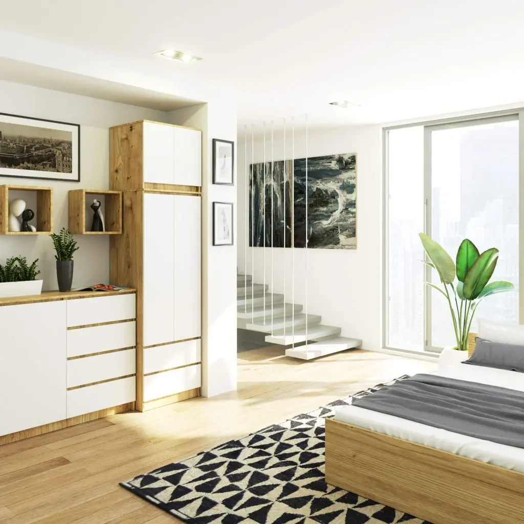 Mezanin Akord S60 2D (Artisan Oak/White)