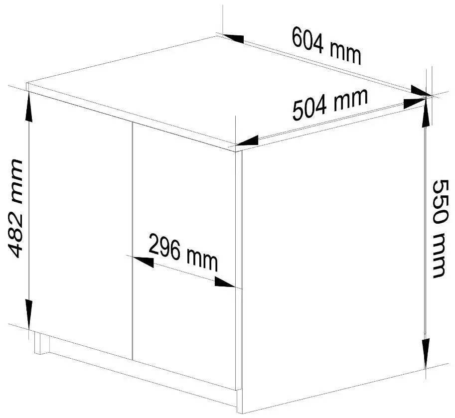 Mezanin Akord S60 2D (Sonoma Oak/Wenge)