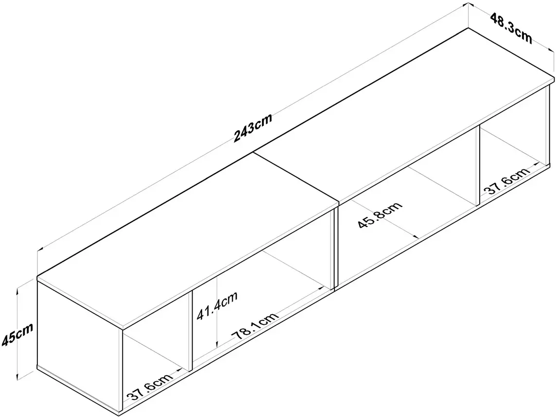 Mezanin Mirage Meble BA132 6D (White)