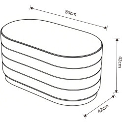 Bancheta Akord Bella 80cm (Cream) Thumb
