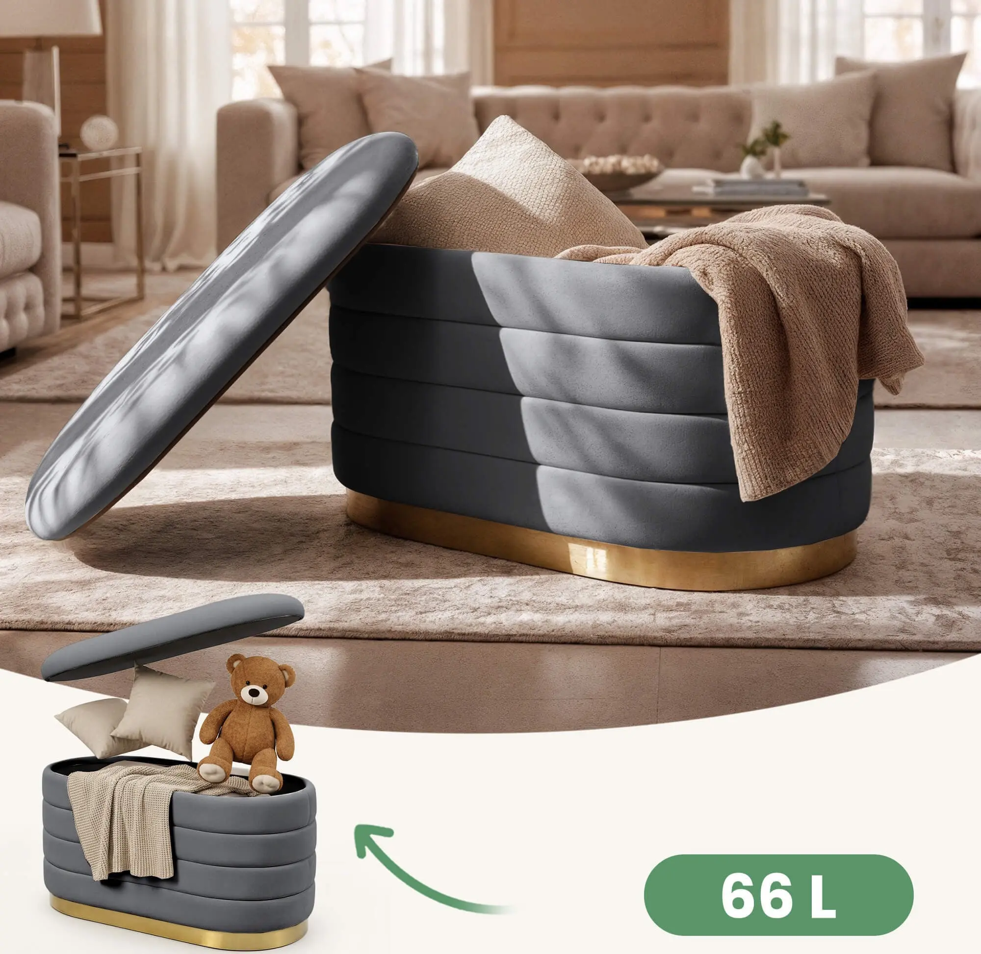 Bancheta Akord Bella 80cm (Graphite)