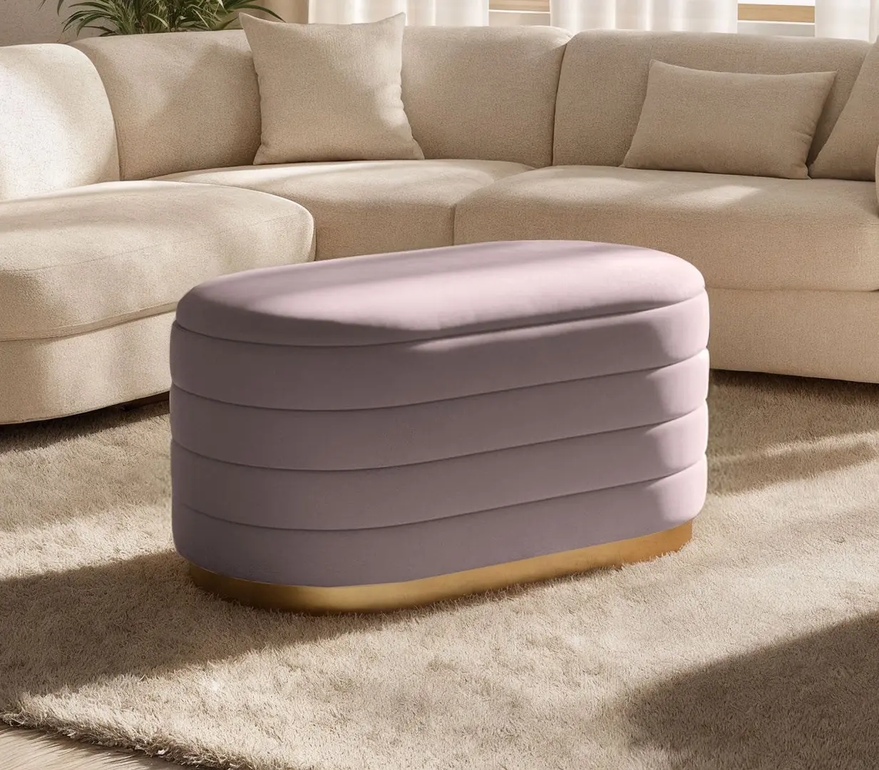 Банкетка Akord Bella 80см (Muted Pink)