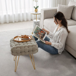 Bancheta Akord Dotty 38cm (Beige) Thumb