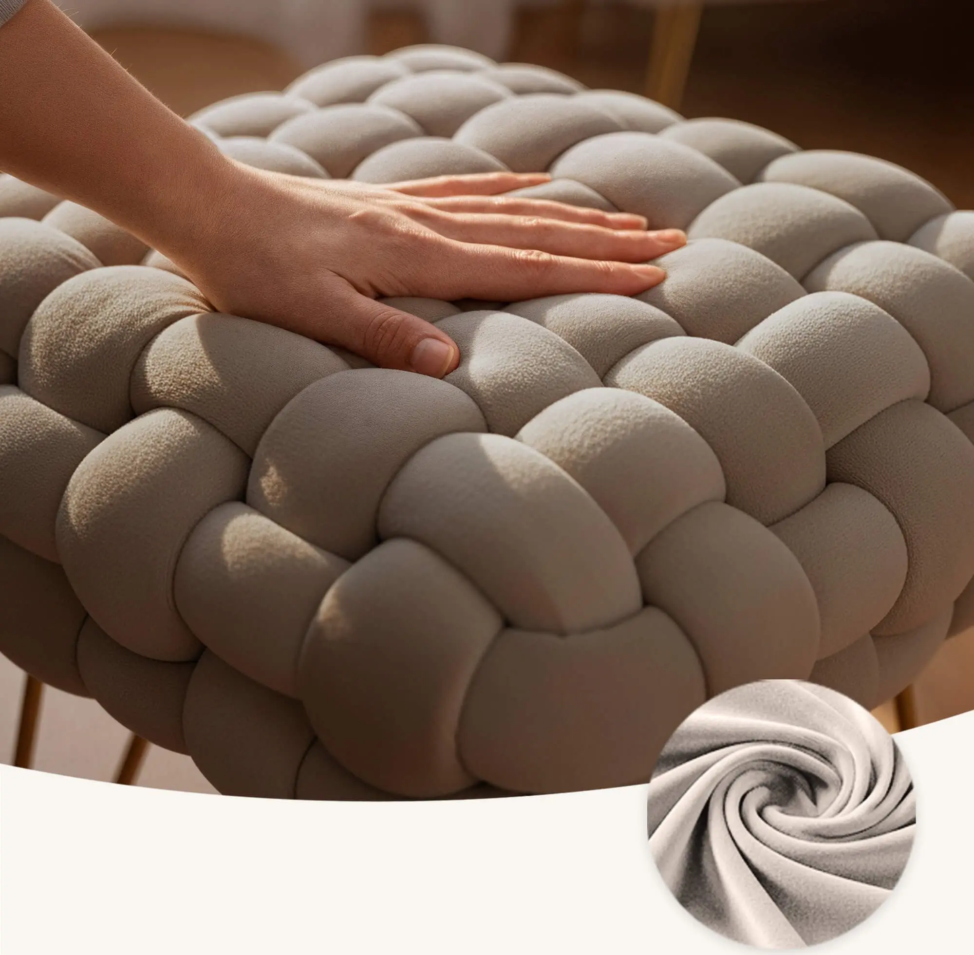 Bancheta Akord Dotty 38cm (Beige)