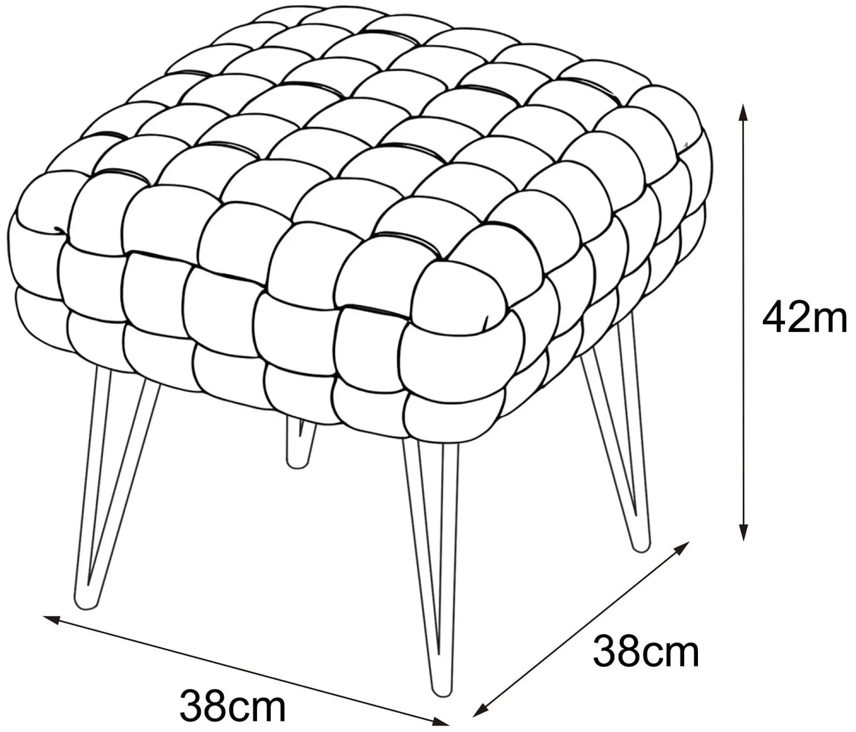 Bancheta Akord Dotty 38cm (Beige)