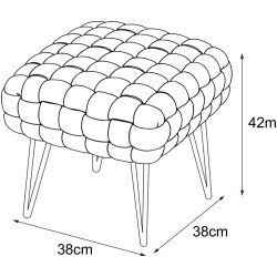 Bancheta Akord Dotty 38cm (Black) Thumb