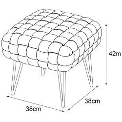 Банкетка Akord Dotty 38см (Cream) Thumb