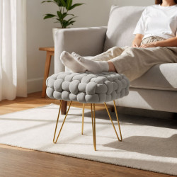 Bancheta Akord Dotty 38cm (Light Grey) Thumb