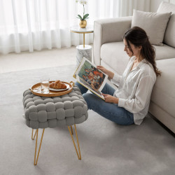 Bancheta Akord Dotty 38cm (Light Grey) Thumb