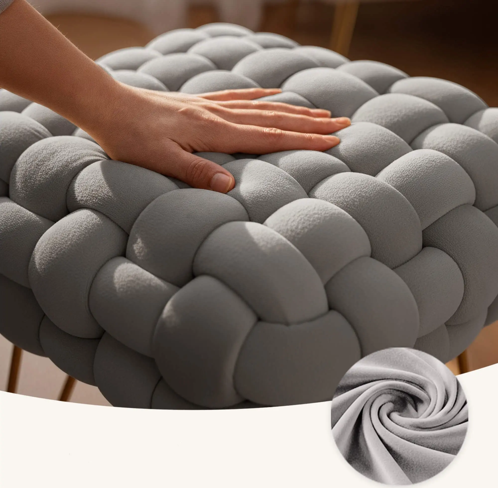 Bancheta Akord Dotty 38cm (Light Grey)