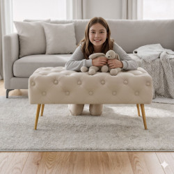 Bancheta Akord Madrid 80cm (Beige) Thumb