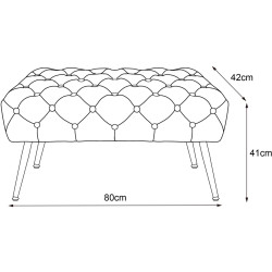 Bancheta Akord Madrid 80cm (Beige) Thumb