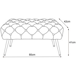 Bancheta Akord Madrid 80cm (Bottle Green) Thumb