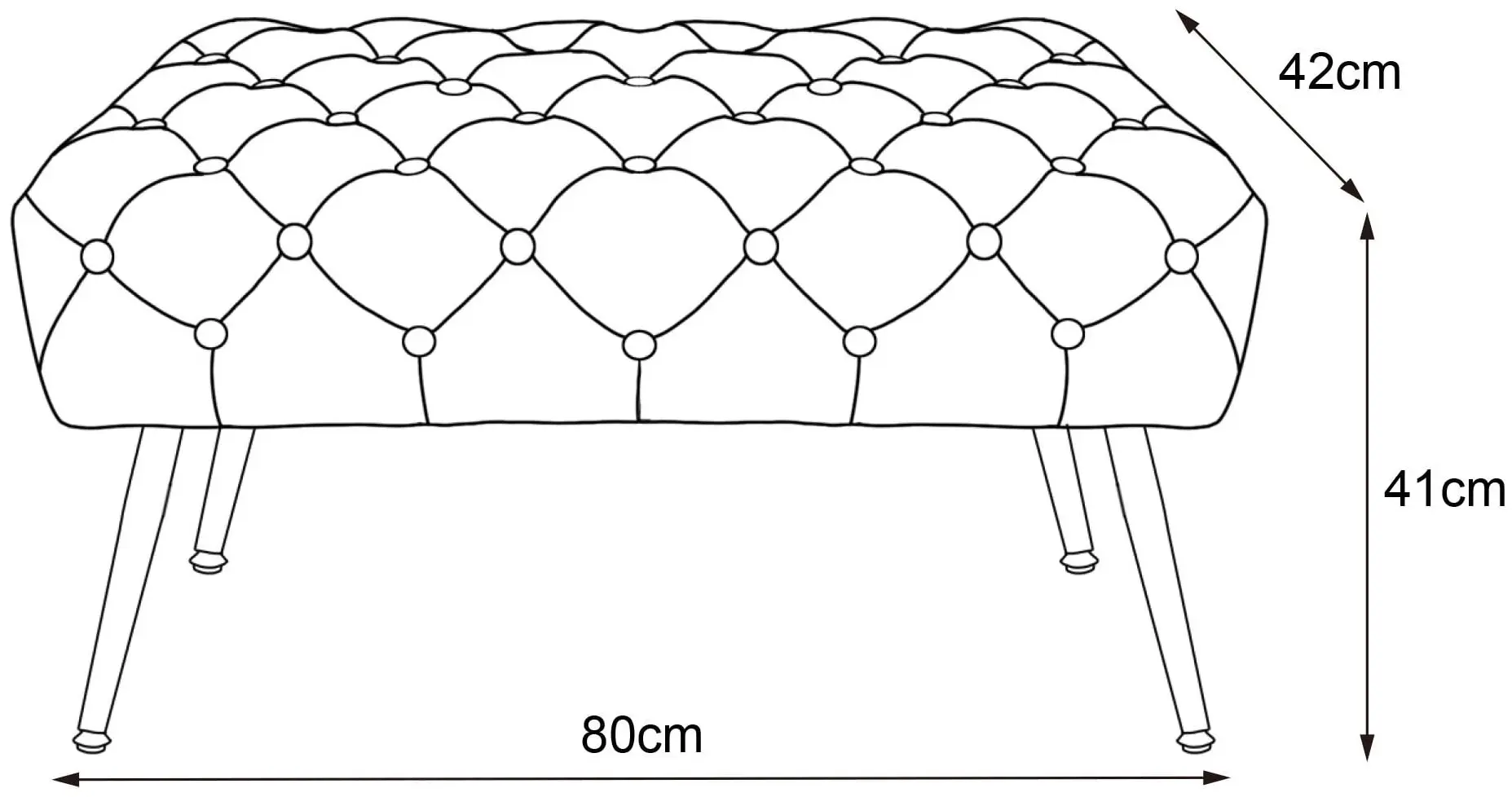 Bancheta Akord Madrid 80cm (Bottle Green)