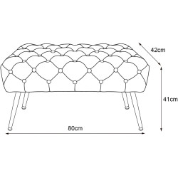 Bancheta Akord Madrid 80cm (Graphite) Thumb