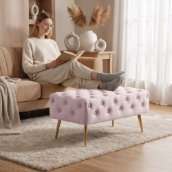 Bancheta Akord Madrid 80cm (Powder Pink) Thumb